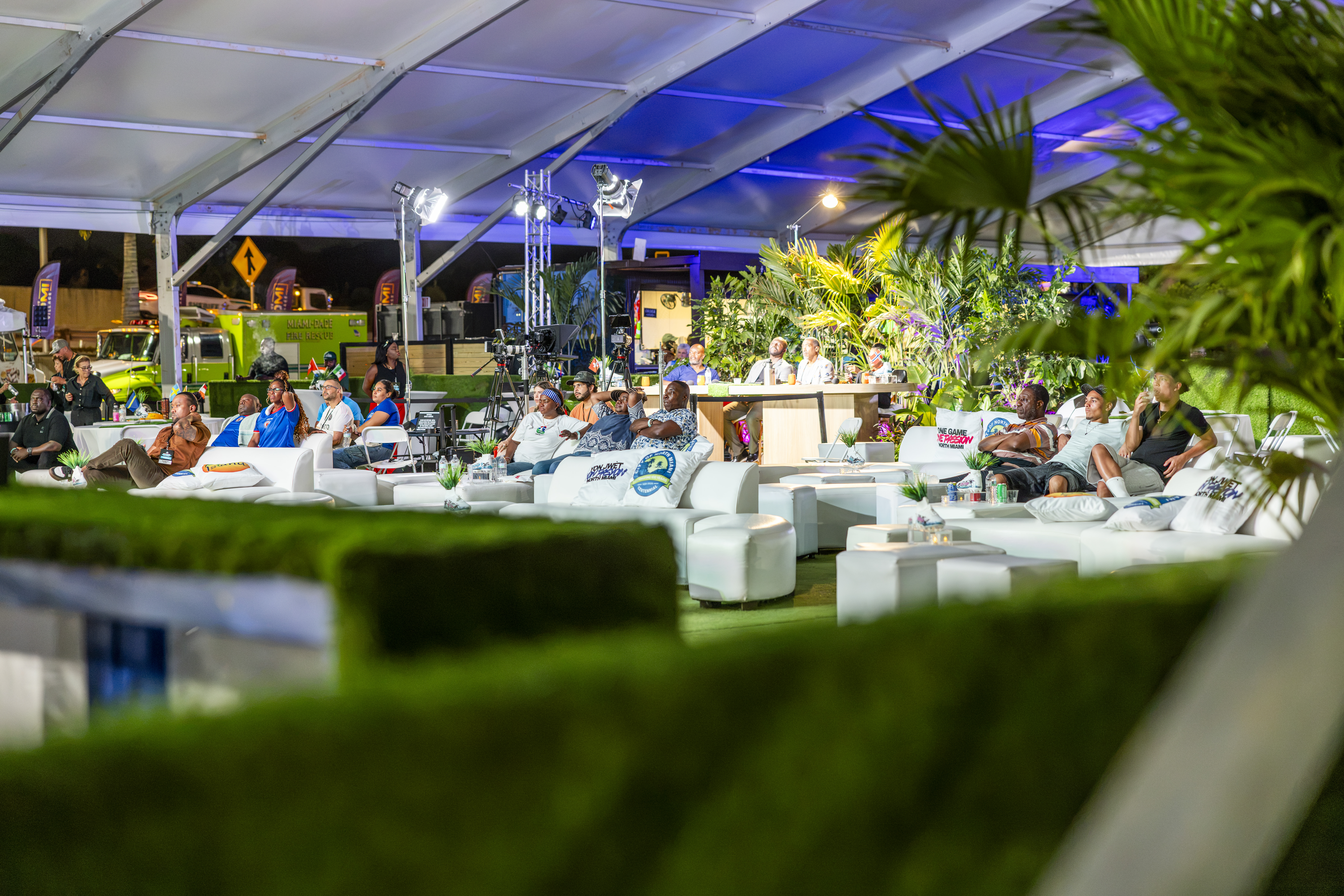 VIP lounge at night